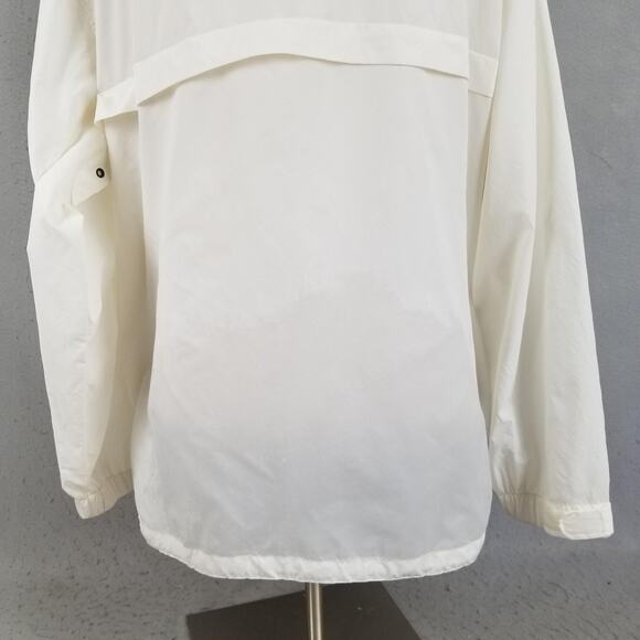 Gap Jacket Mens XL White Summit Anorak Hooded Pullover Nylon Windbreaker Vent - Picture 8 of 14